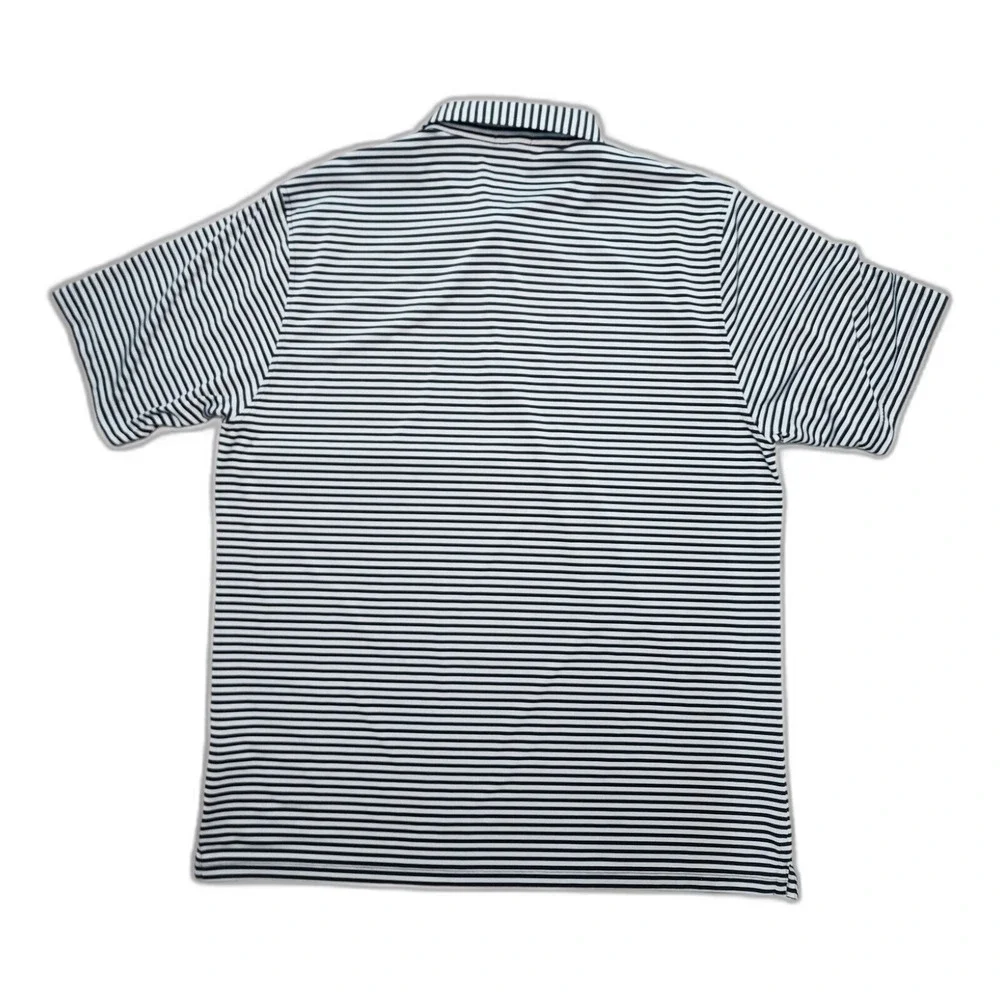 Fennec Men's Golf Polo Shirt Grey with Black with Stripes Size XL